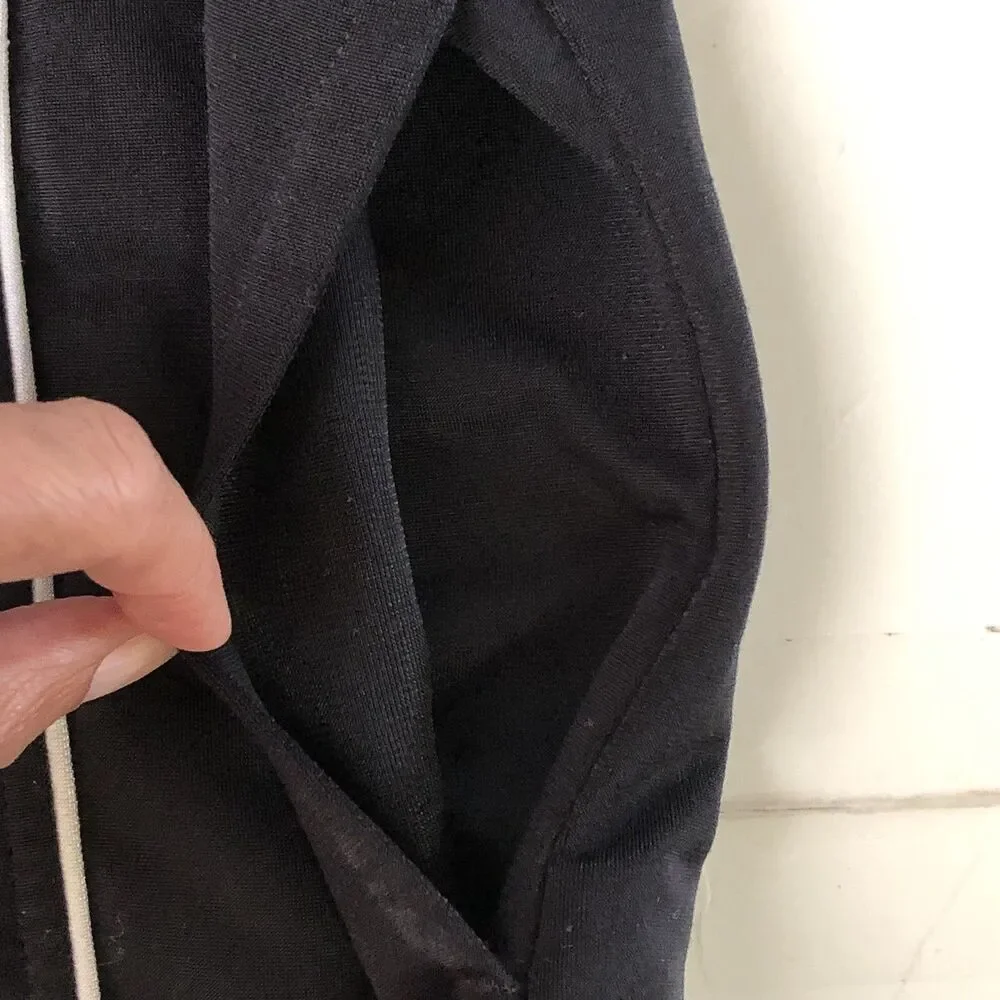 Vintage Adidas track jacket Black 3 Stripes Medium